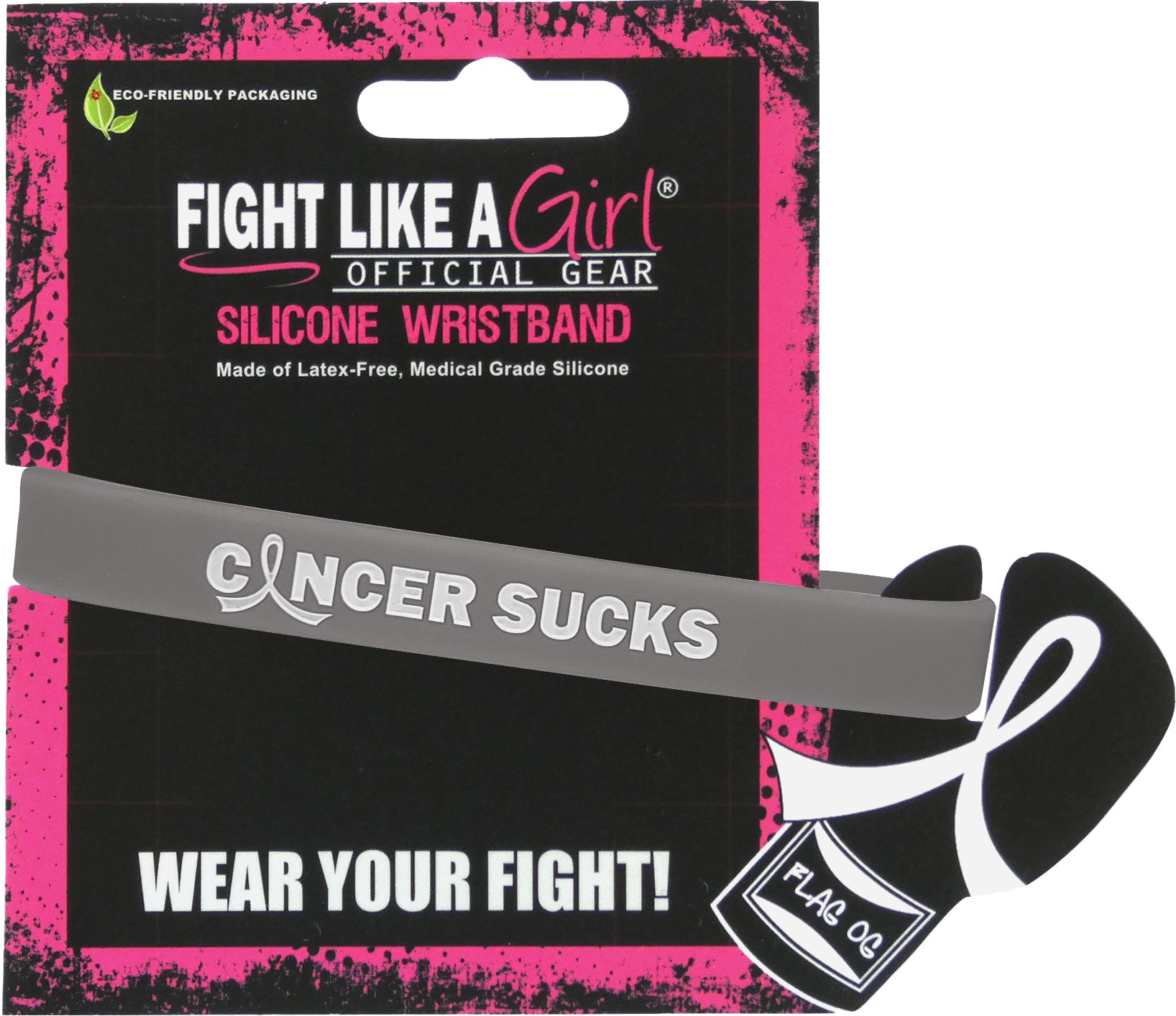 Cancer Sucks Silicone Wristband - Grey