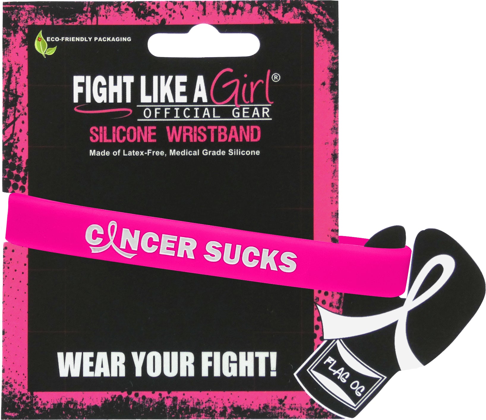 Cancer Sucks Silicone Wristband - Hot Pink