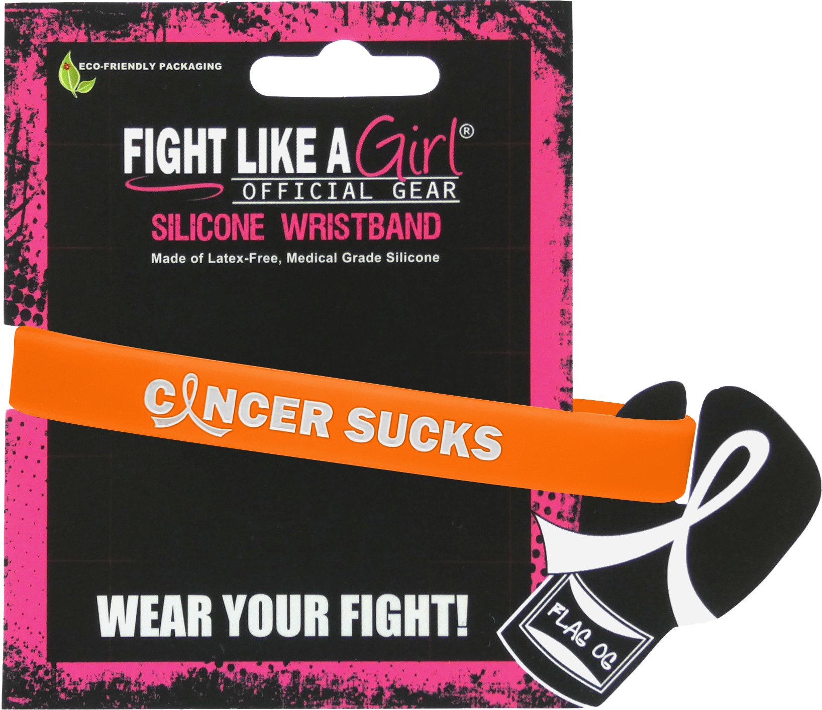 Cancer Sucks Silicone Wristband - Orange