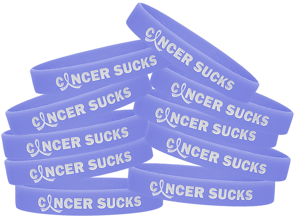 Cancer Sucks Silicone Wristband - Periwinkle