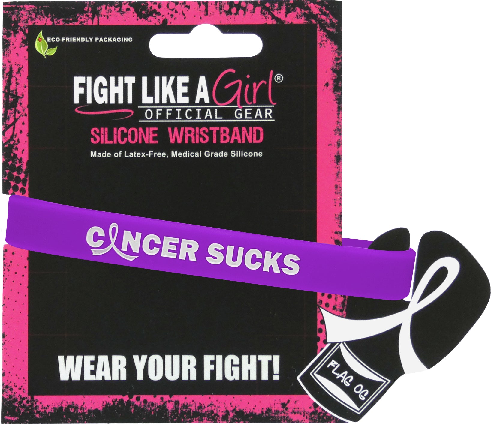 Cancer Sucks Silicone Wristband - Purple