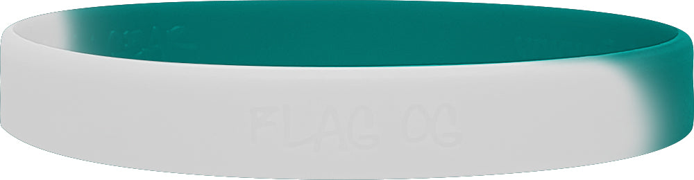 Cancer Sucks Silicone Wristband - Teal/White