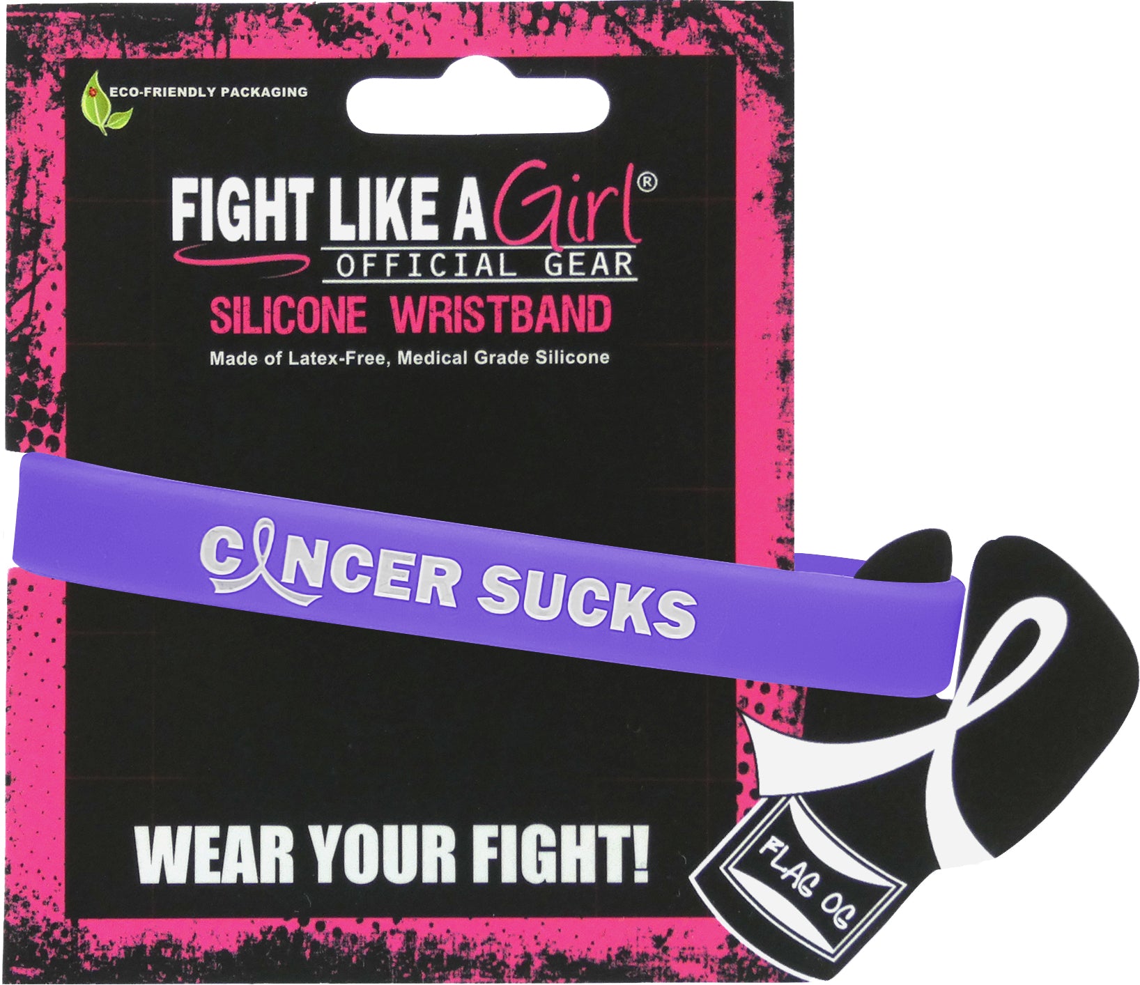 Cancer Sucks Silicone Wristband - Violet