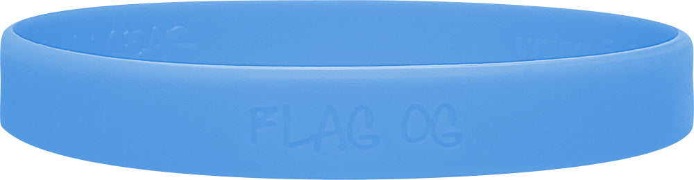 Fight Like a Girl Hybrid Silicone Wristband - Light Blue