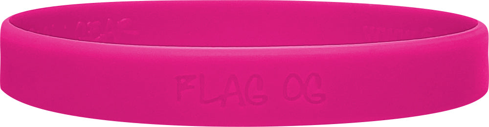 Fight Like a Girl Hybrid Silicone Wristband - Hot Pink