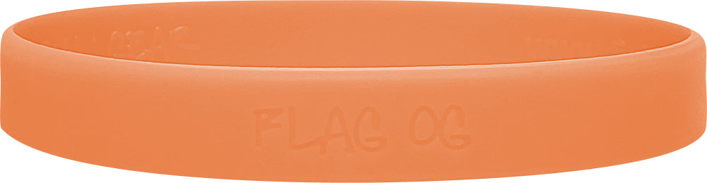 Fight Like a Girl Hybrid Silicone Wristband - Peach