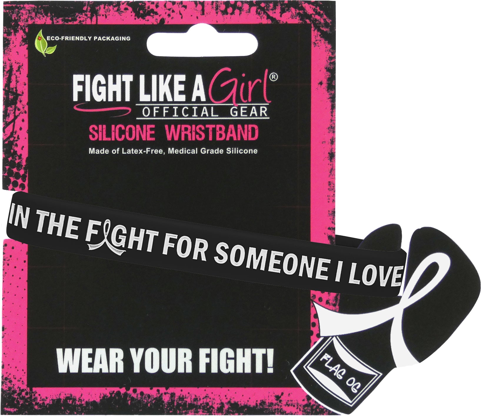 In the Fight for Someone I Love Silicone Wristband - Black