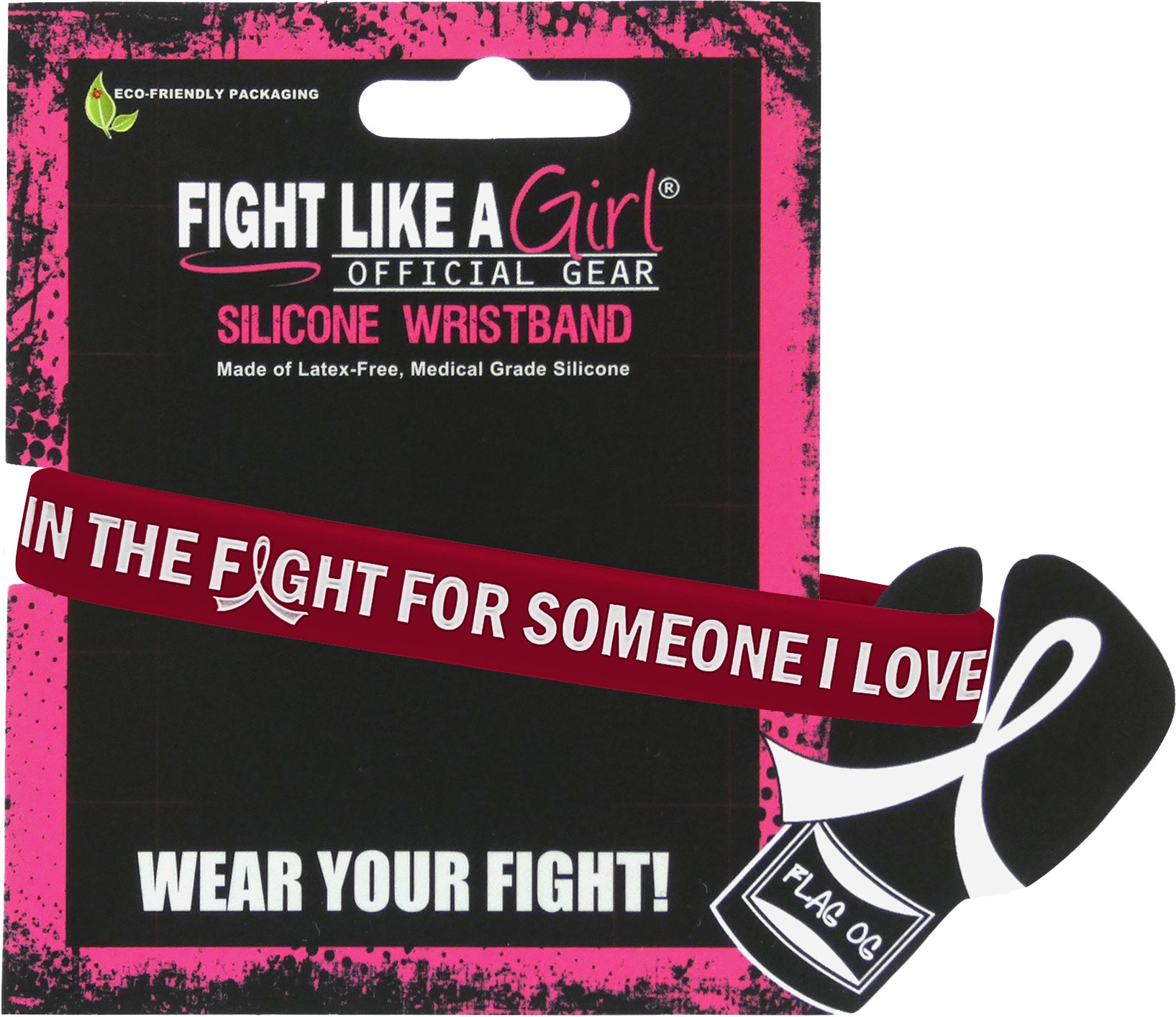 In the Fight for Someone I Love Silicone Wristband - Burgundy