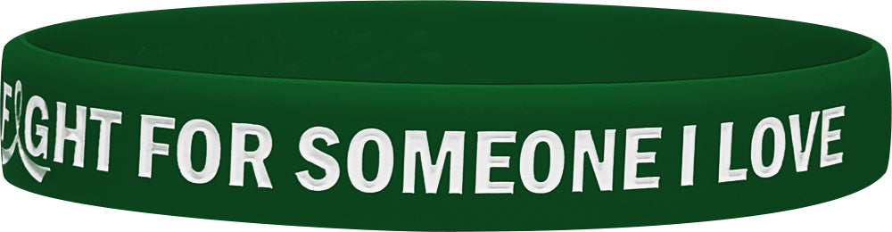 In the Fight for Someone I Love Silicone Wristband - Emerald Green