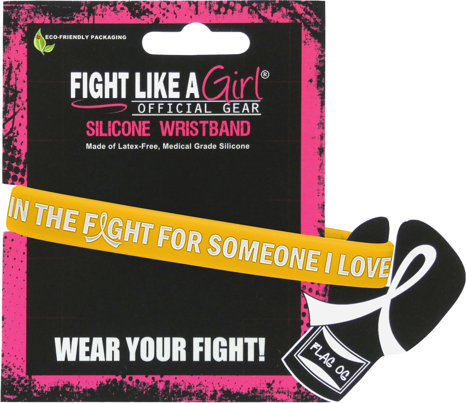 In the Fight for Someone I Love Silicone Wristband - Gold