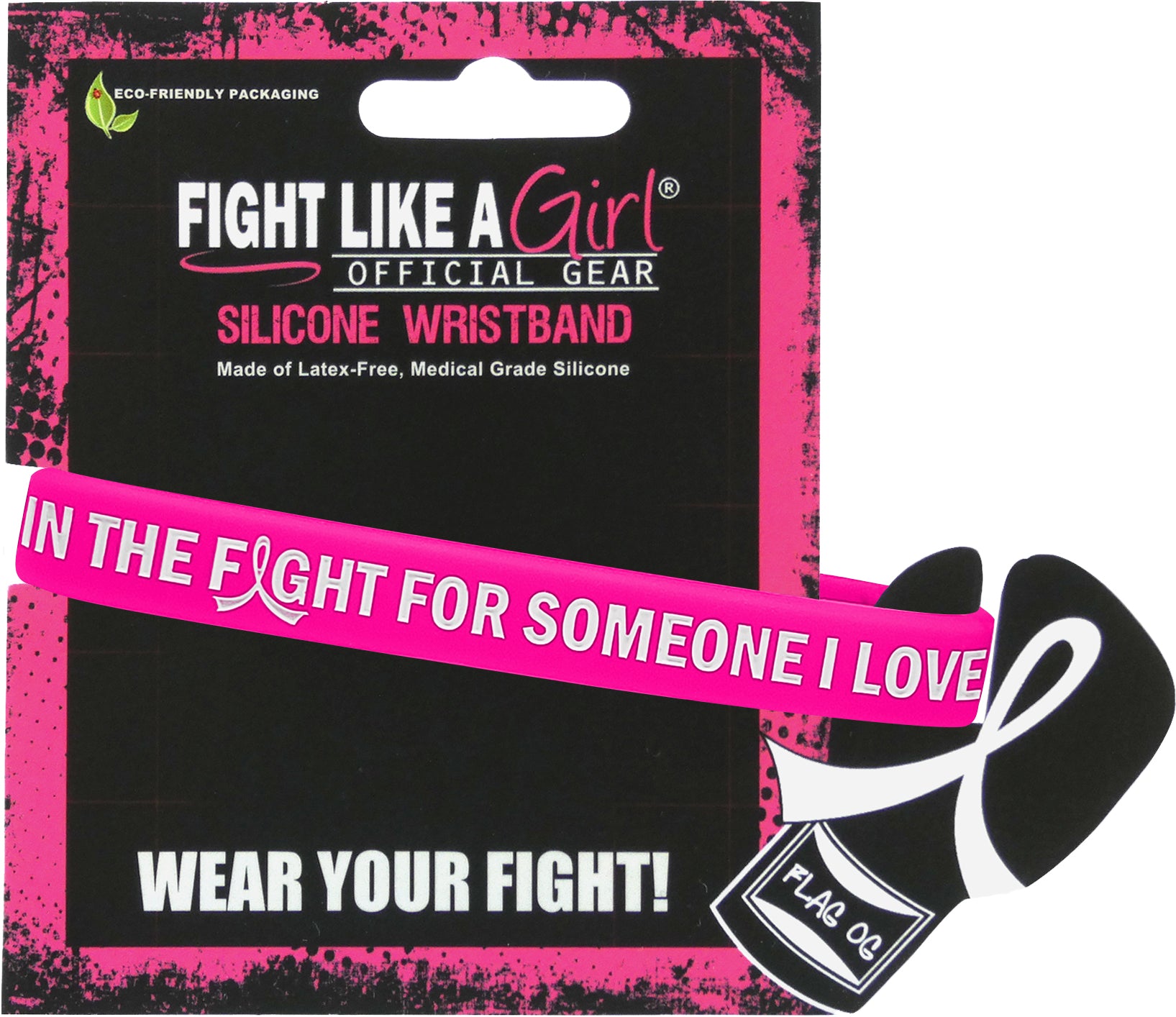 In the Fight for Someone I Love Silicone Wristband - Hot Pink