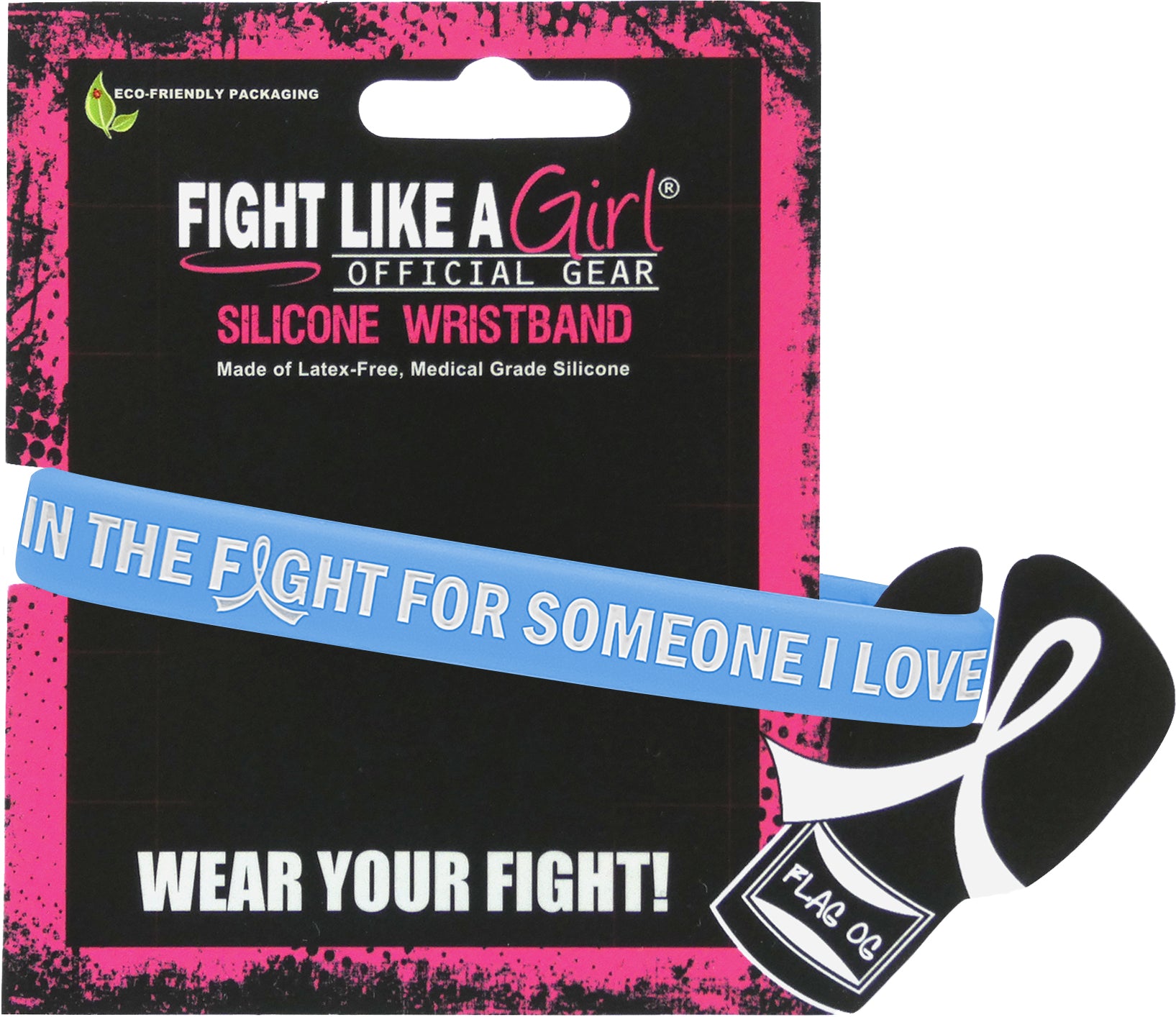 In the Fight for Someone I Love Silicone Wristband - Light Blue