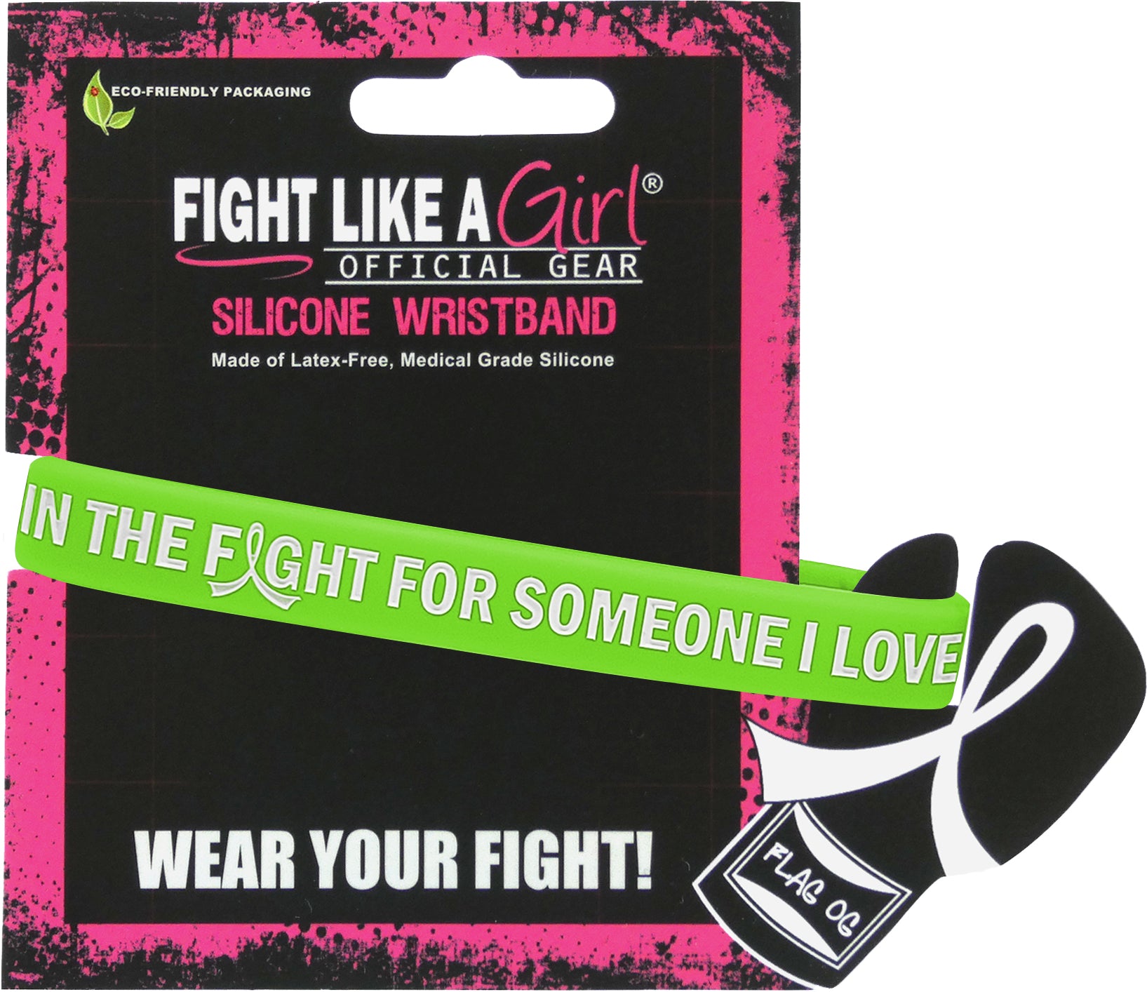 In the Fight for Someone I Love Silicone Wristband - Lime Green