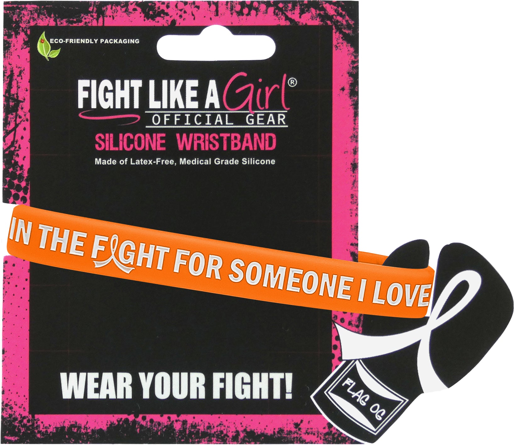 In the Fight for Someone I Love Silicone Wristband - Orange