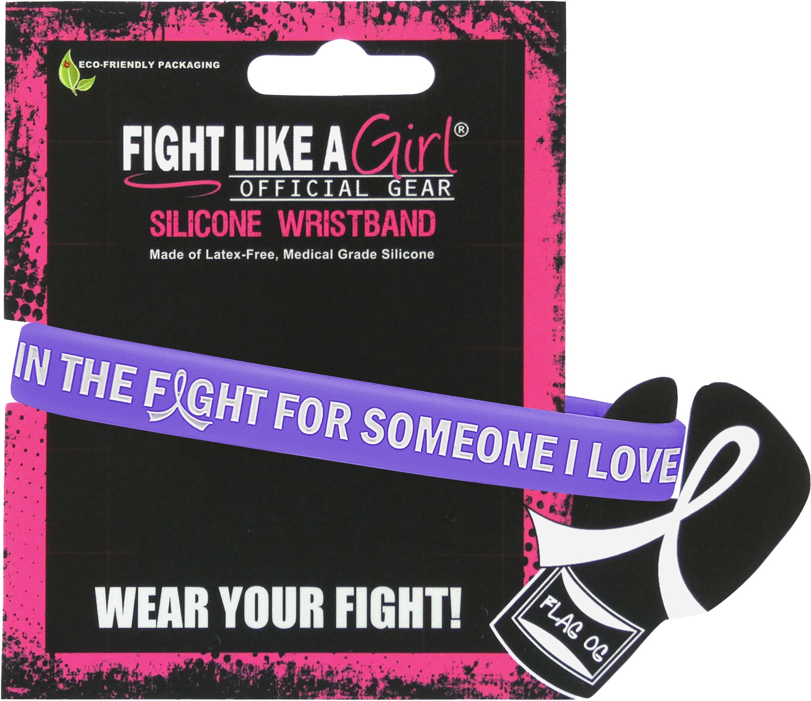 In the Fight for Someone I Love Silicone Wristband - Violet