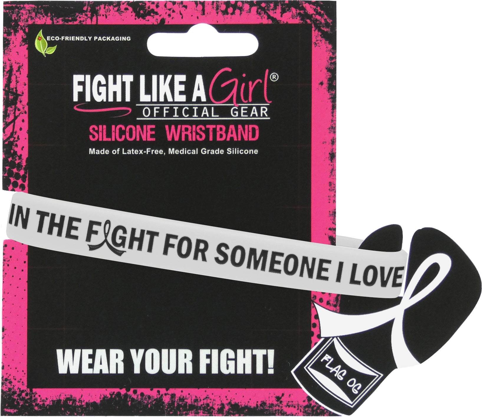 In the Fight for Someone I Love Silicone Wristband - White