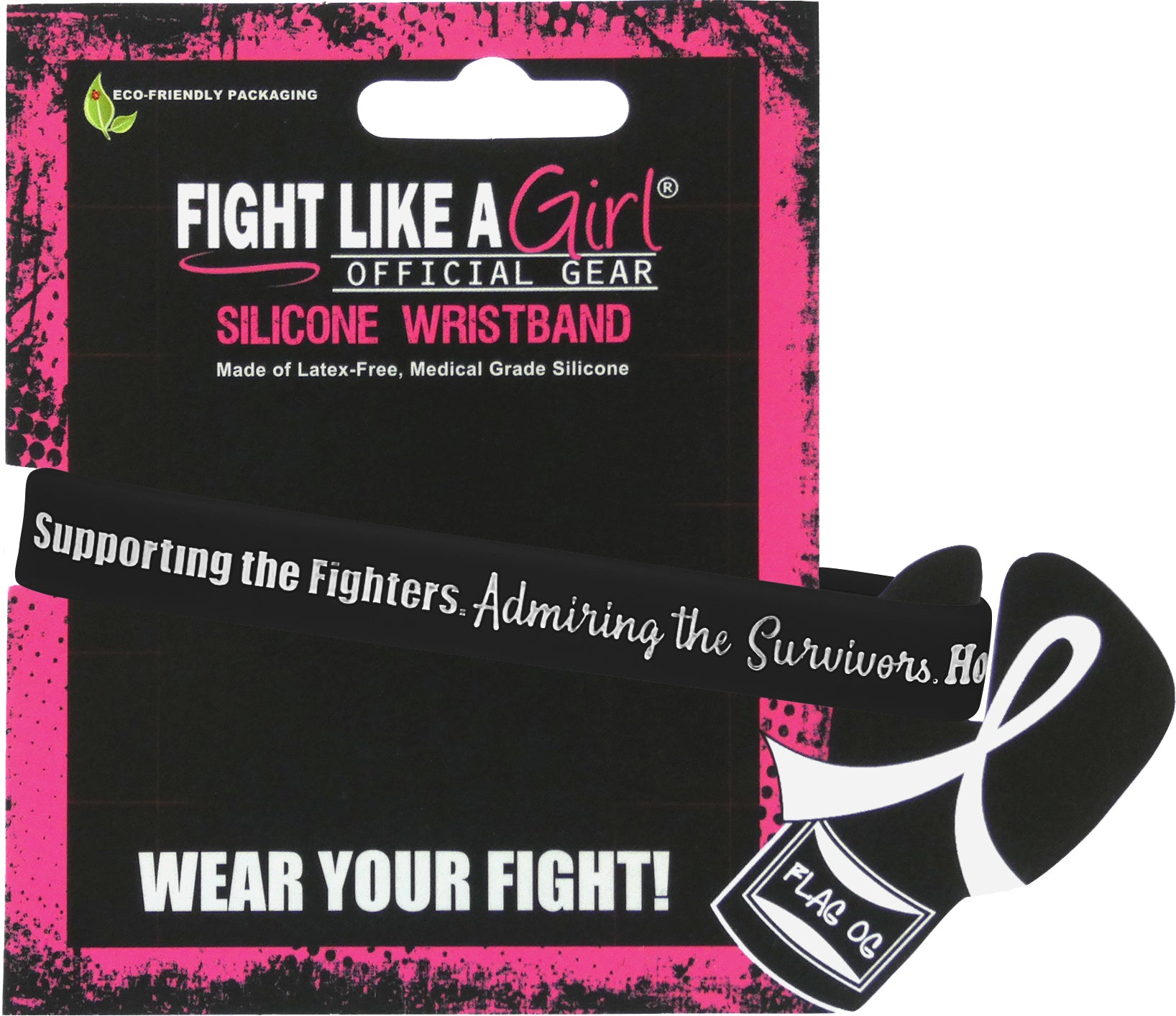 Supporting Admiring Honoring Silicone Wristband - Black