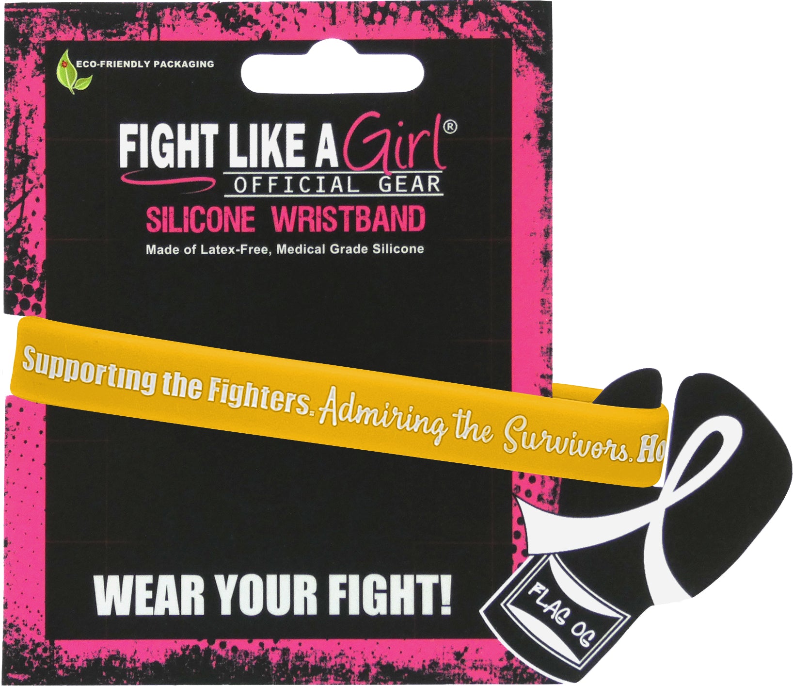 Supporting Admiring Honoring Silicone Wristband - Gold