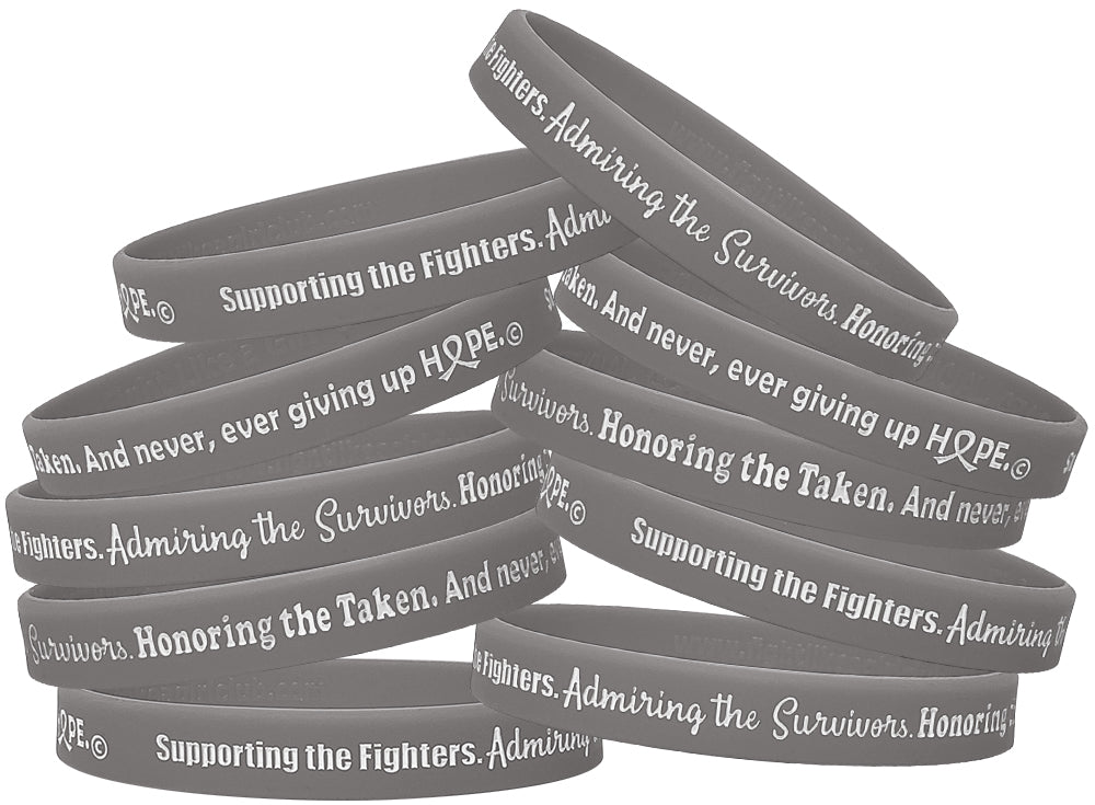 Supporting Admiring Honoring Silicone Wristband - Grey