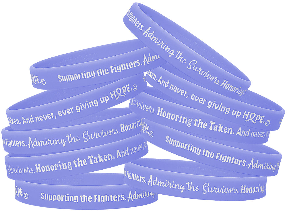 Supporting Admiring Honoring Silicone Wristband - Periwinkle