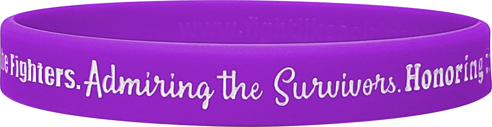 Supporting Admiring Honoring Silicone Wristband - Purple