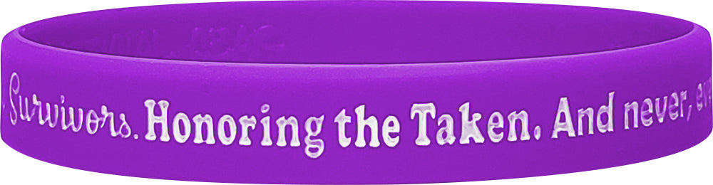 Supporting Admiring Honoring Silicone Wristband - Purple