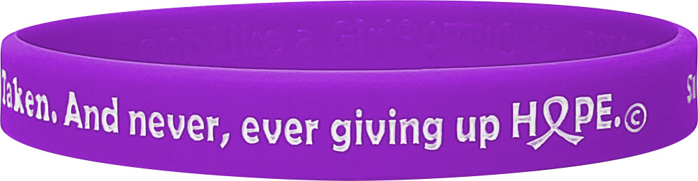Supporting Admiring Honoring Silicone Wristband - Purple