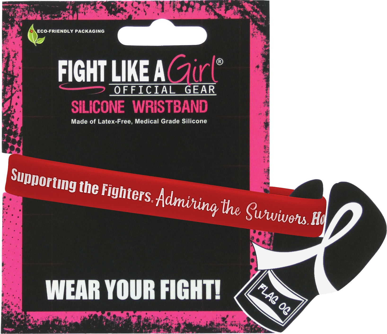 Supporting Admiring Honoring Silicone Wristband - Red