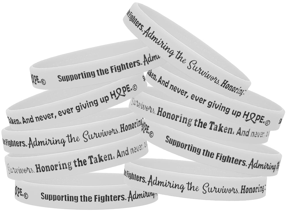 Supporting Admiring Honoring Silicone Wristband - White