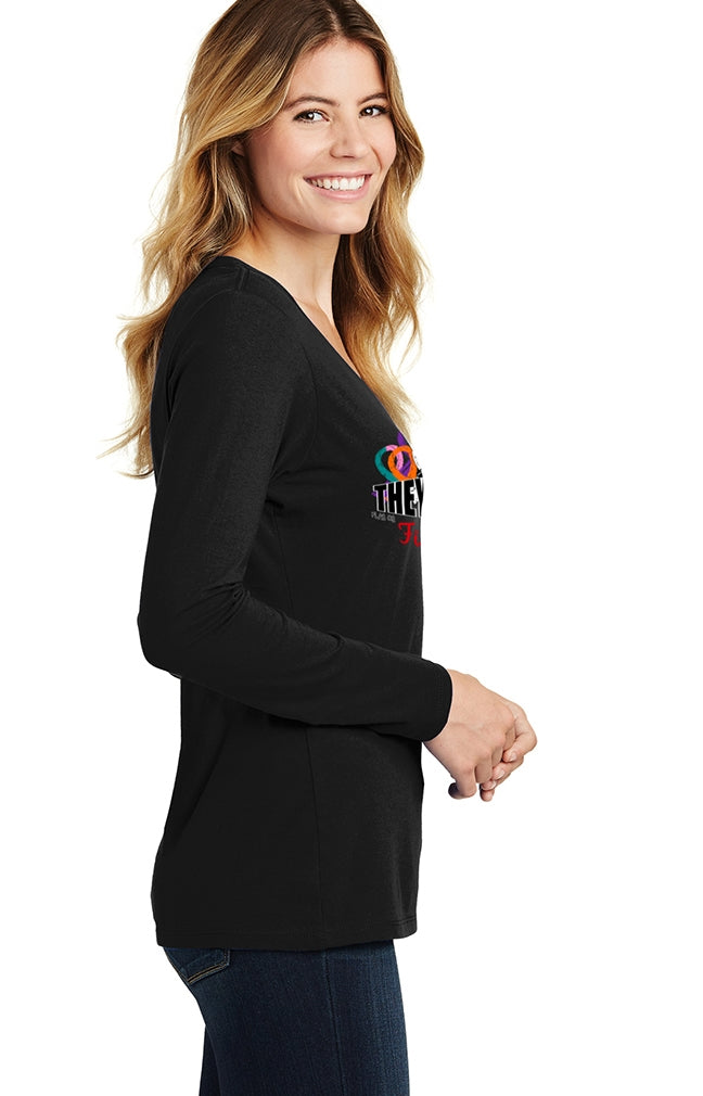 "They All Matter" Ladies' Long-Sleeved V-Neck T-Shirt