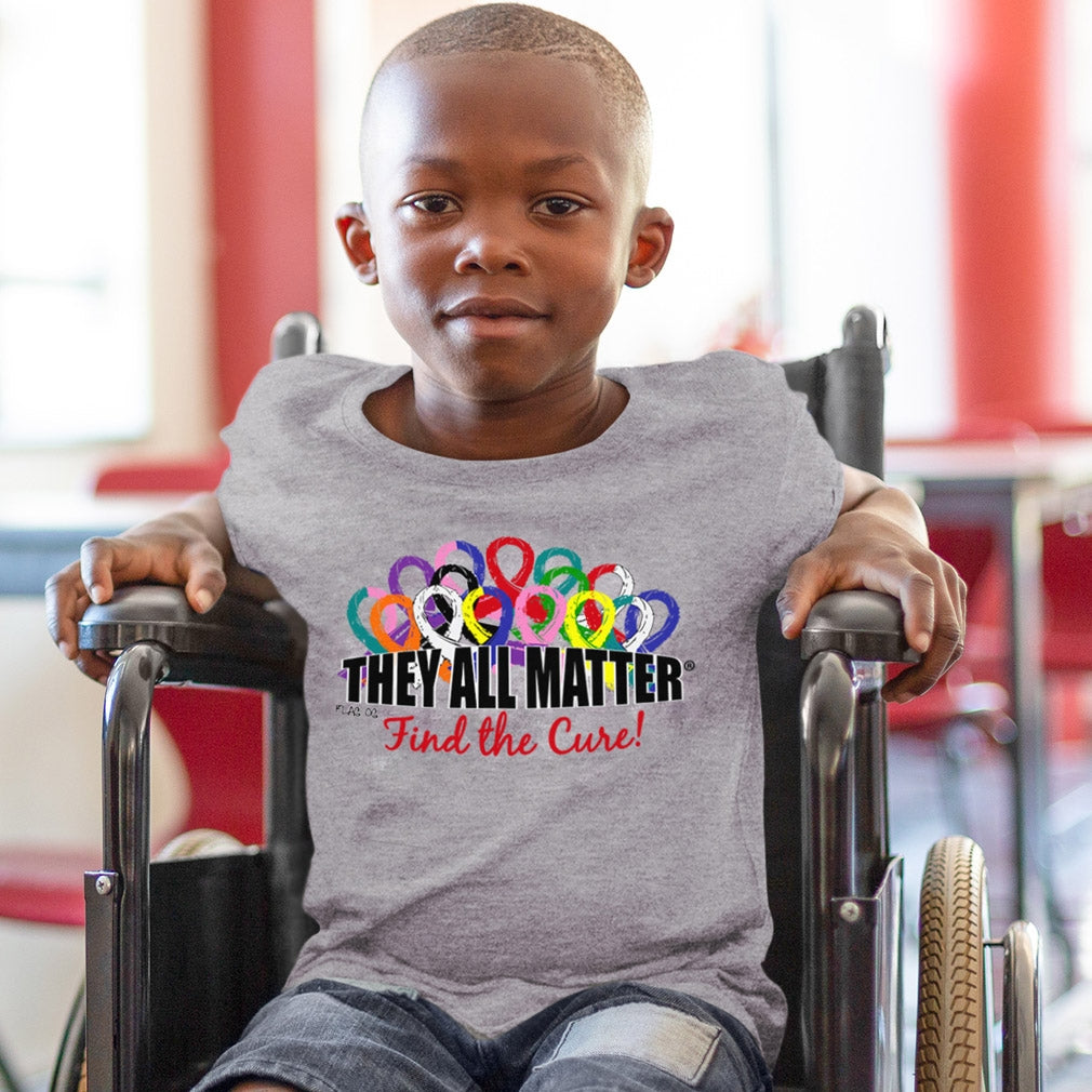 "They All Matter" Youth T-Shirt - Heather Grey
