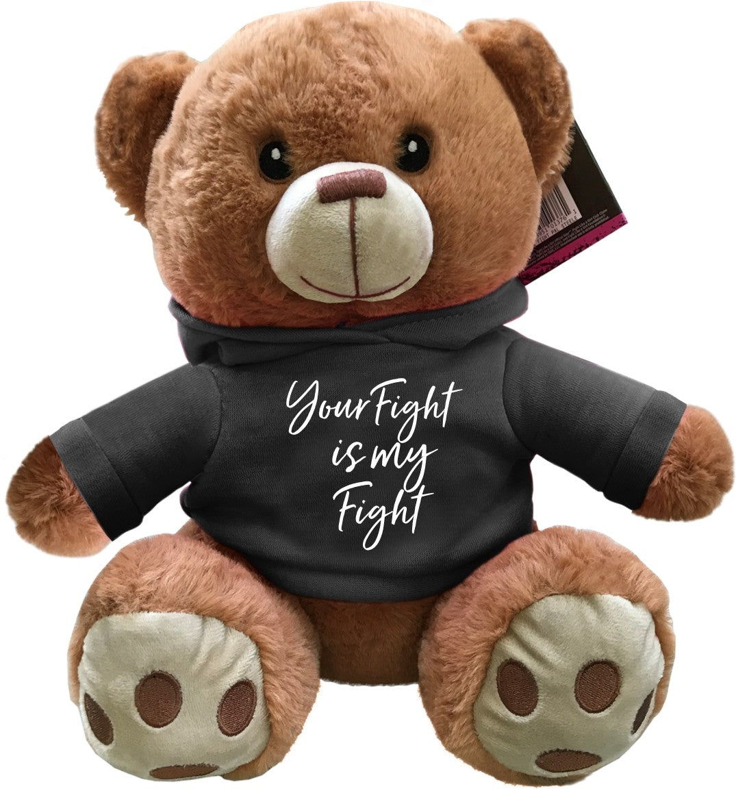 "Your Fight Is My Fight" Fight Pal Teddy Bear - Black Frost