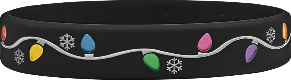 "All I Want for Christmas" Silicone Wristband - Black 