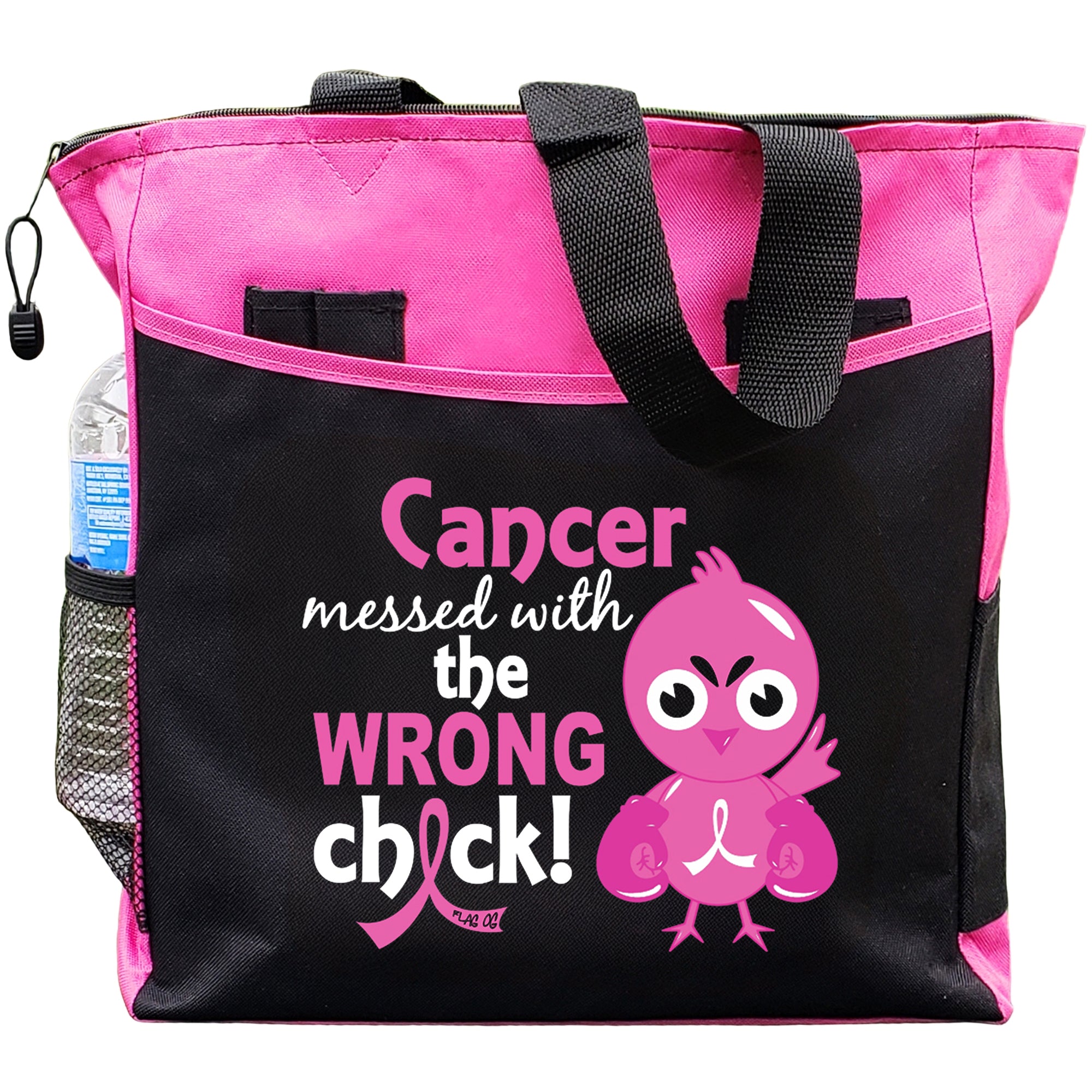 Wrong Chick Dakota Tote Bag - Black w/ Hot Pink