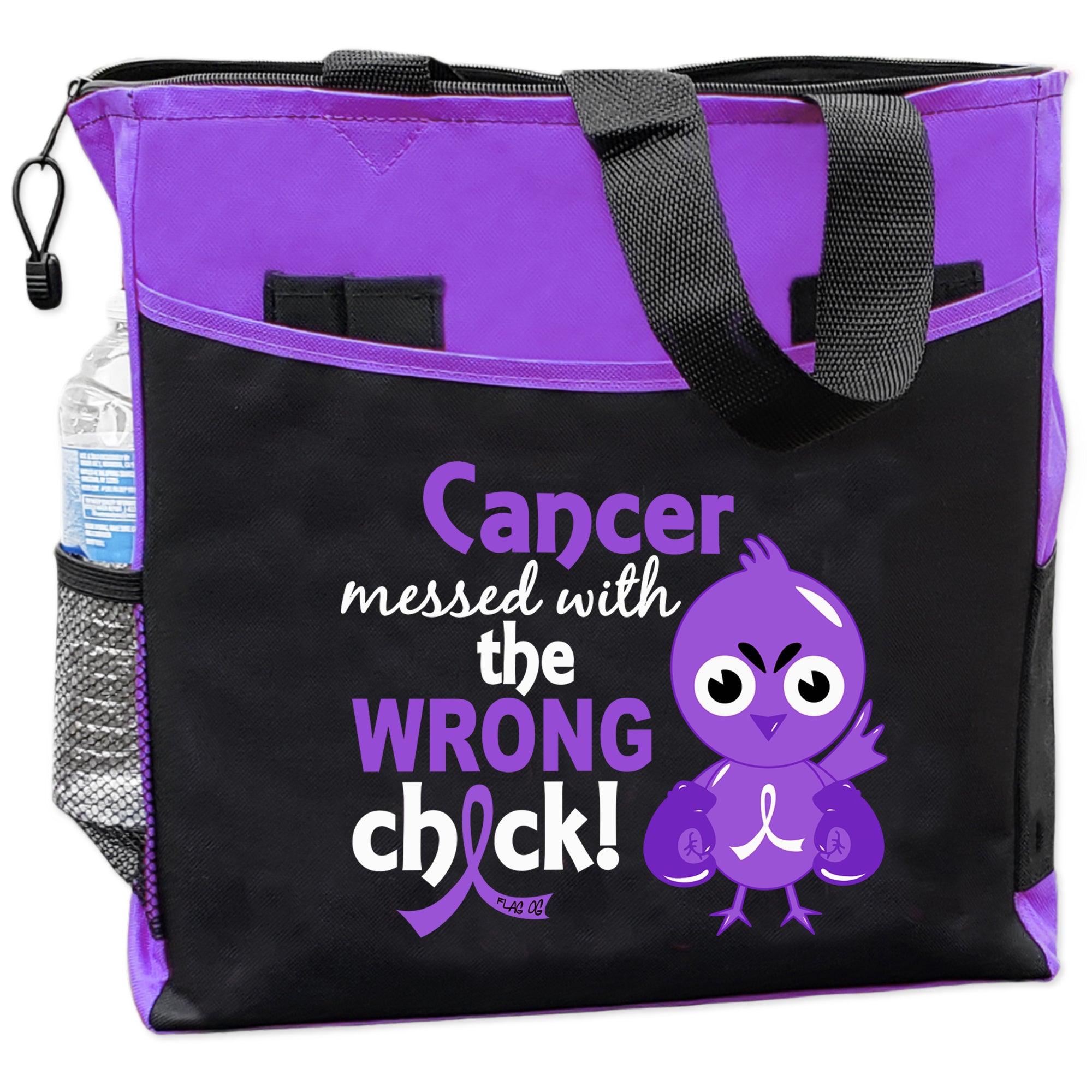 Wrong Chick Dakota Tote Bag - Black w/ Purple