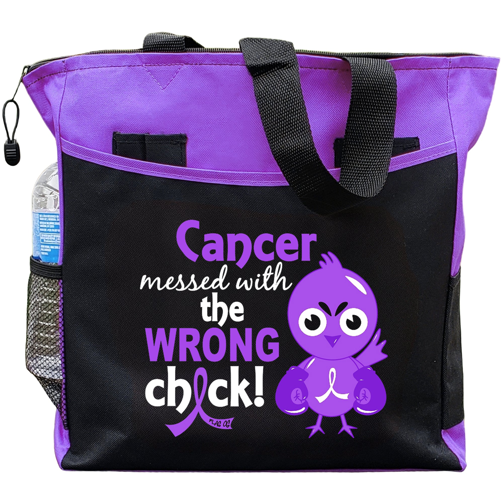 Wrong Chick Dakota Tote Bag - Black w/ Purple